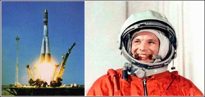 Гагарин и старт космического корабля =Восток=.jpg